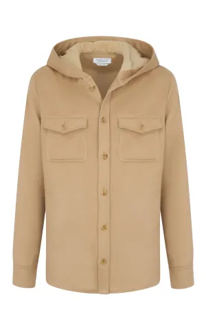 Swift Hoodie Shirt in Camel Winter Silk