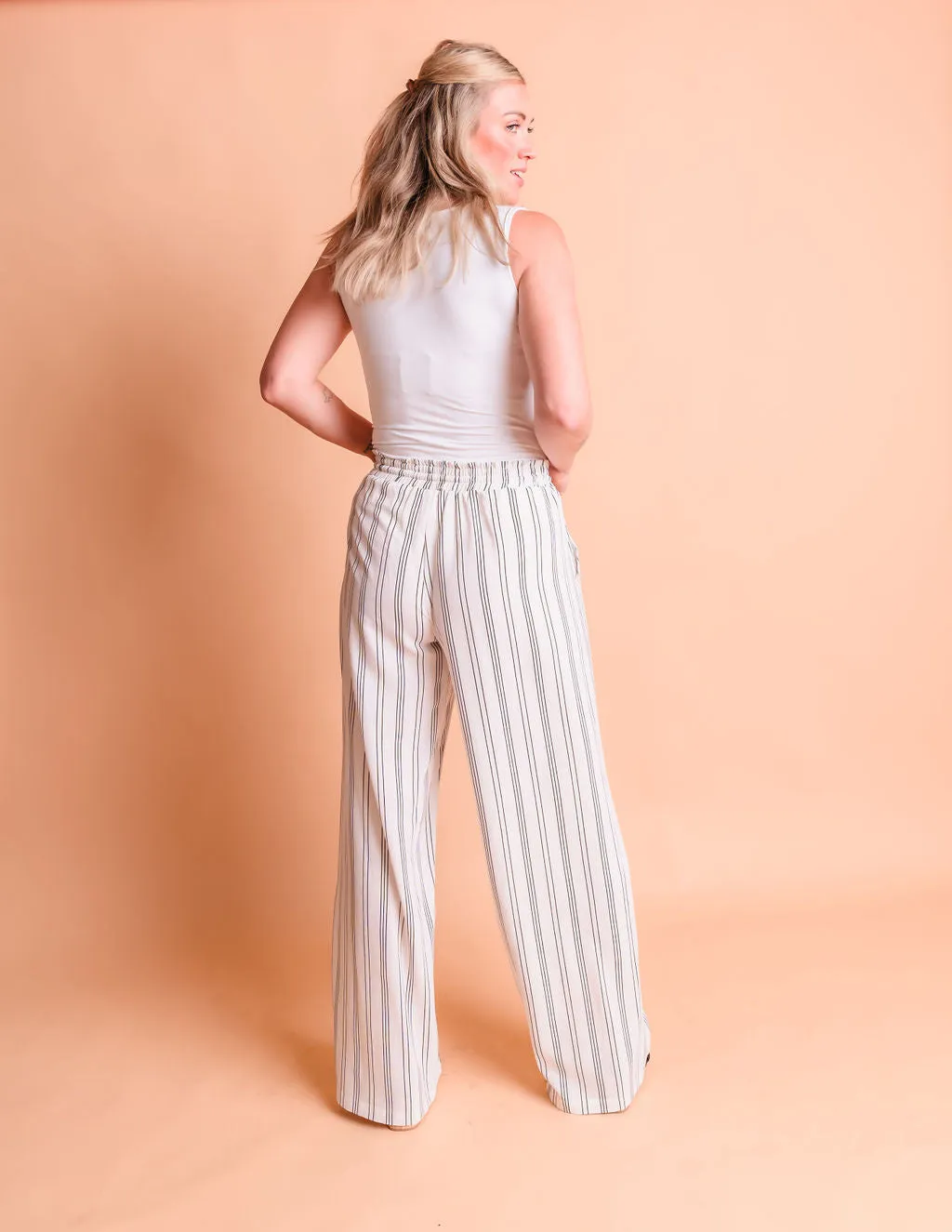 Tall Yacht Pants-Striped