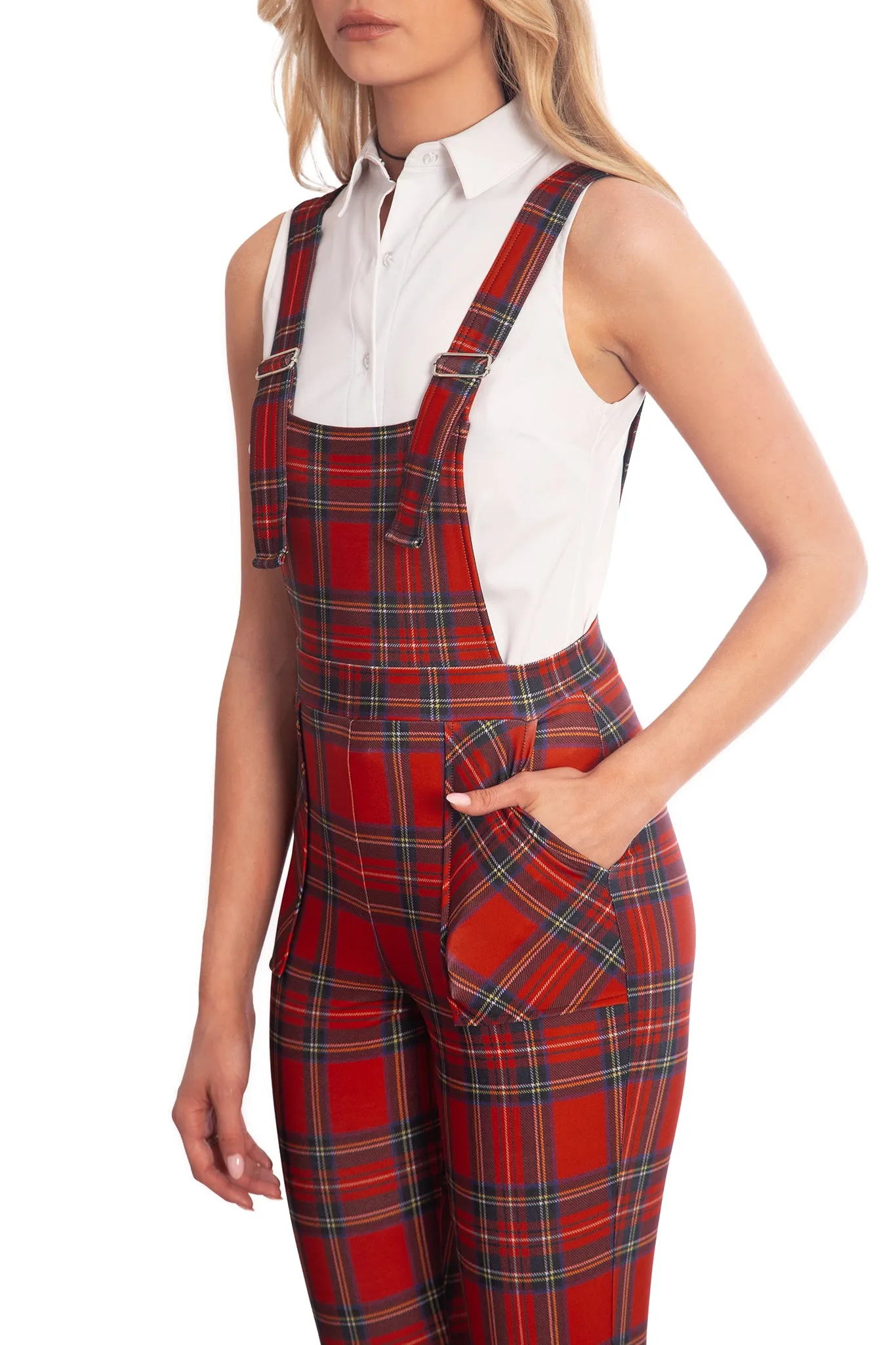 Tartan Red Overalls