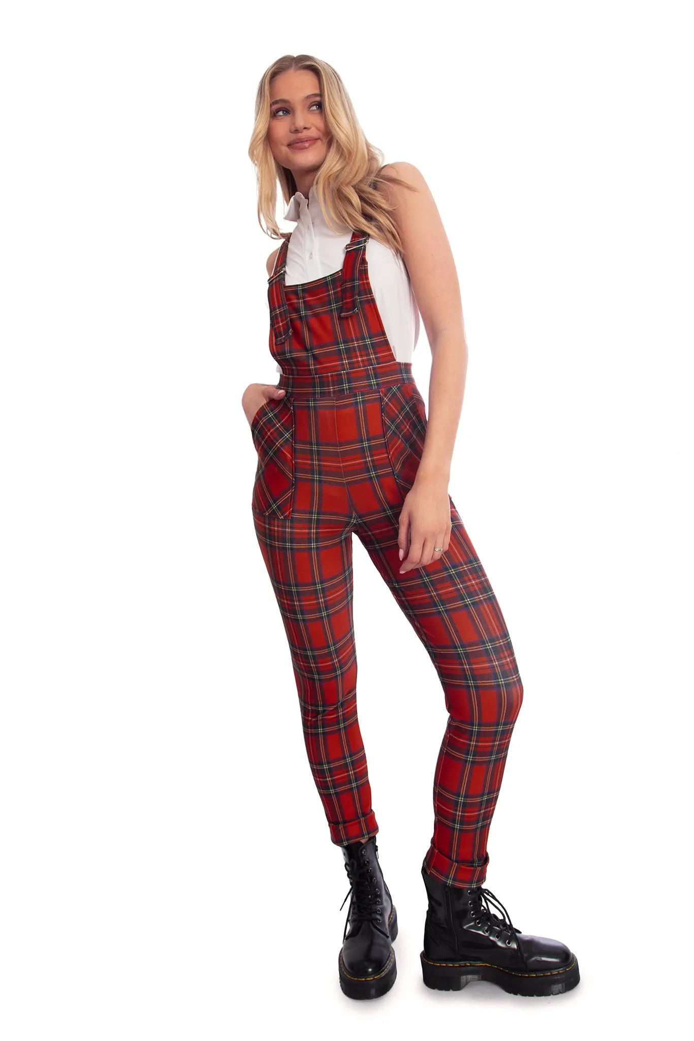 Tartan Red Overalls