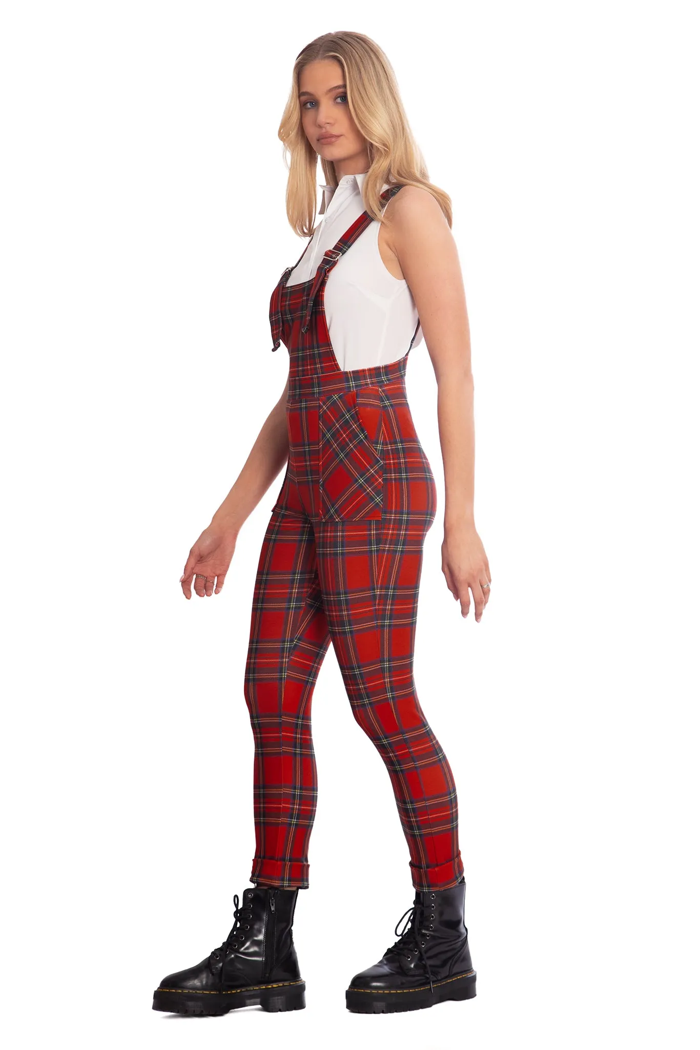 Tartan Red Overalls