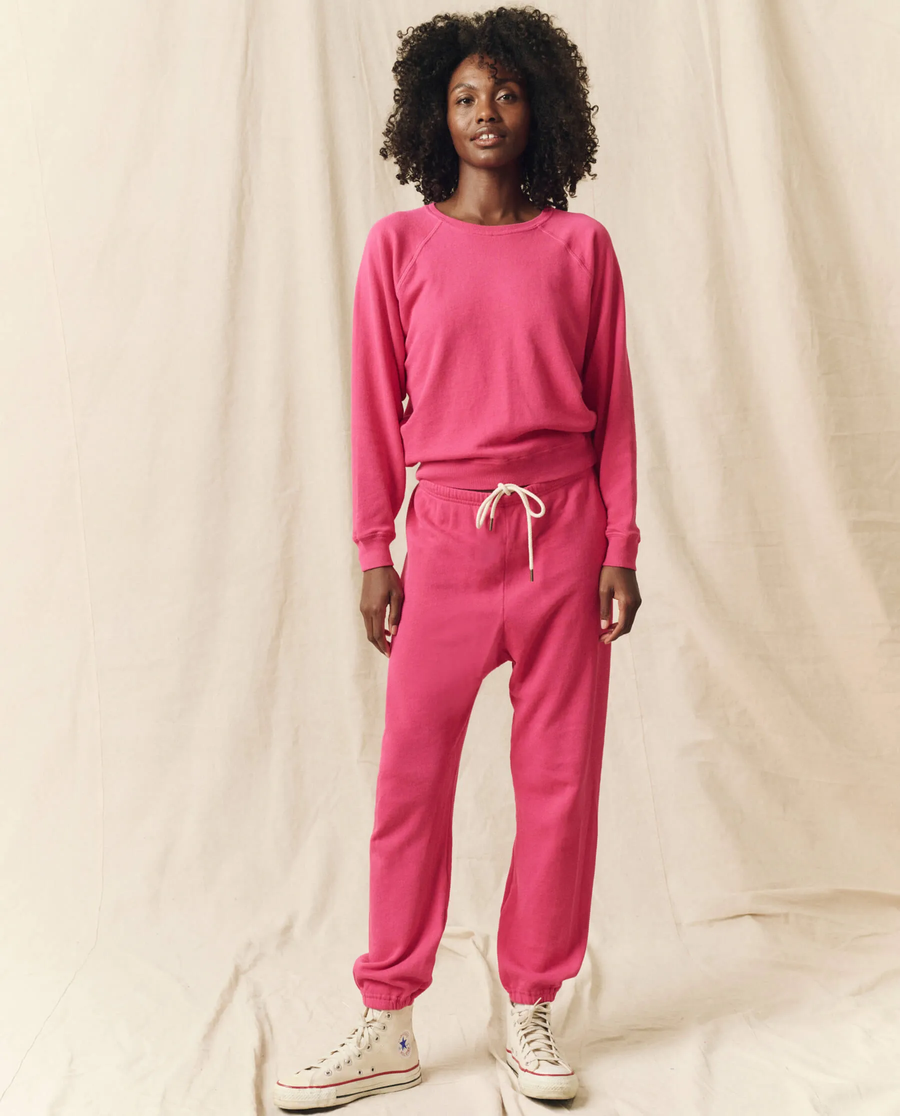 The Shrunken Sweatshirt. Solid -- Fuchsia