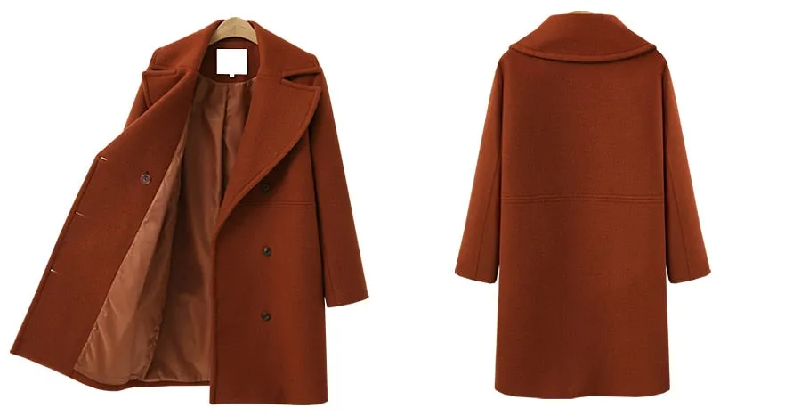 VenusFox Long Sleeve Blazer Wool Coat