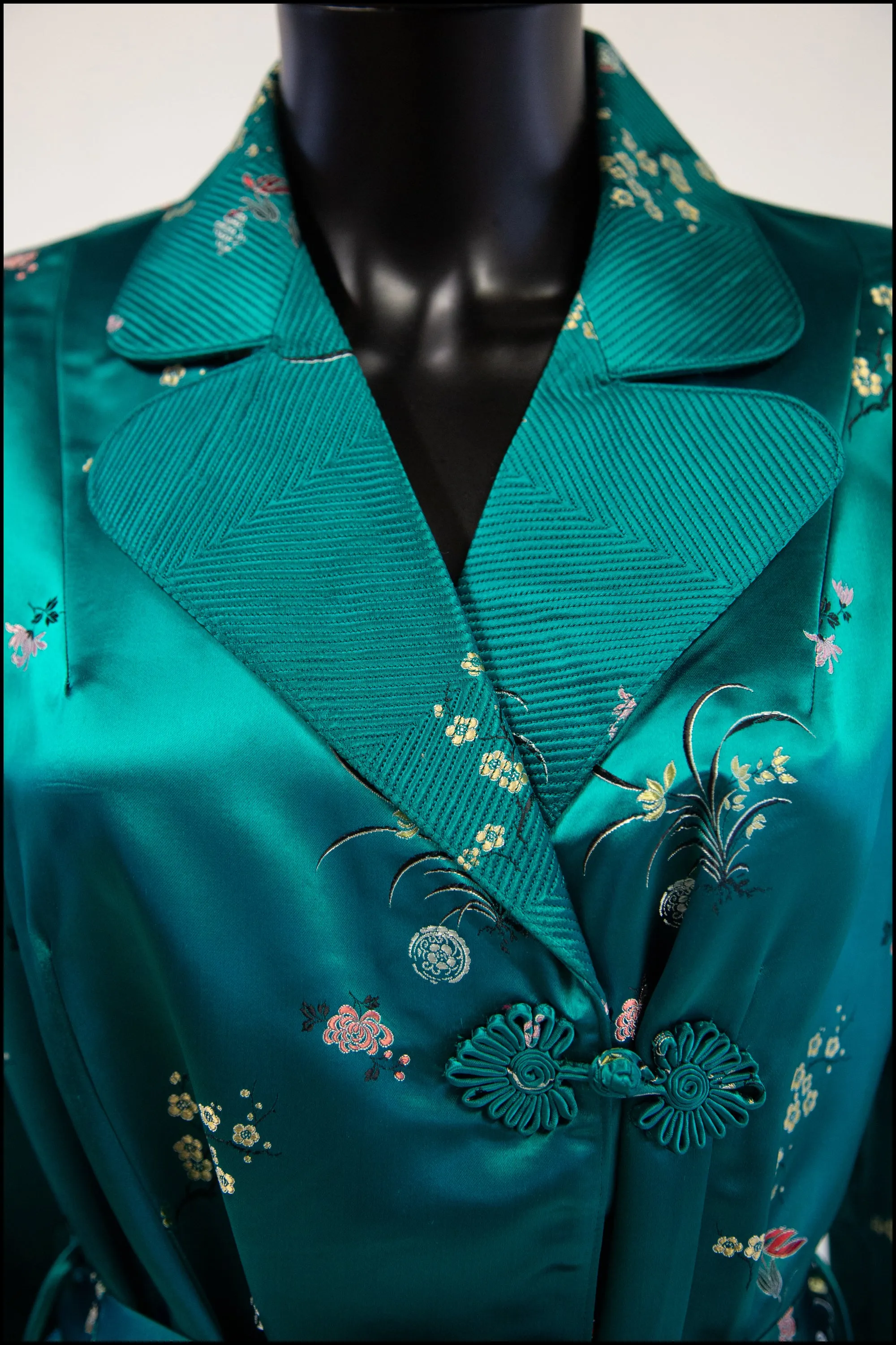 Vintage 1960s Emerald Satin Robe