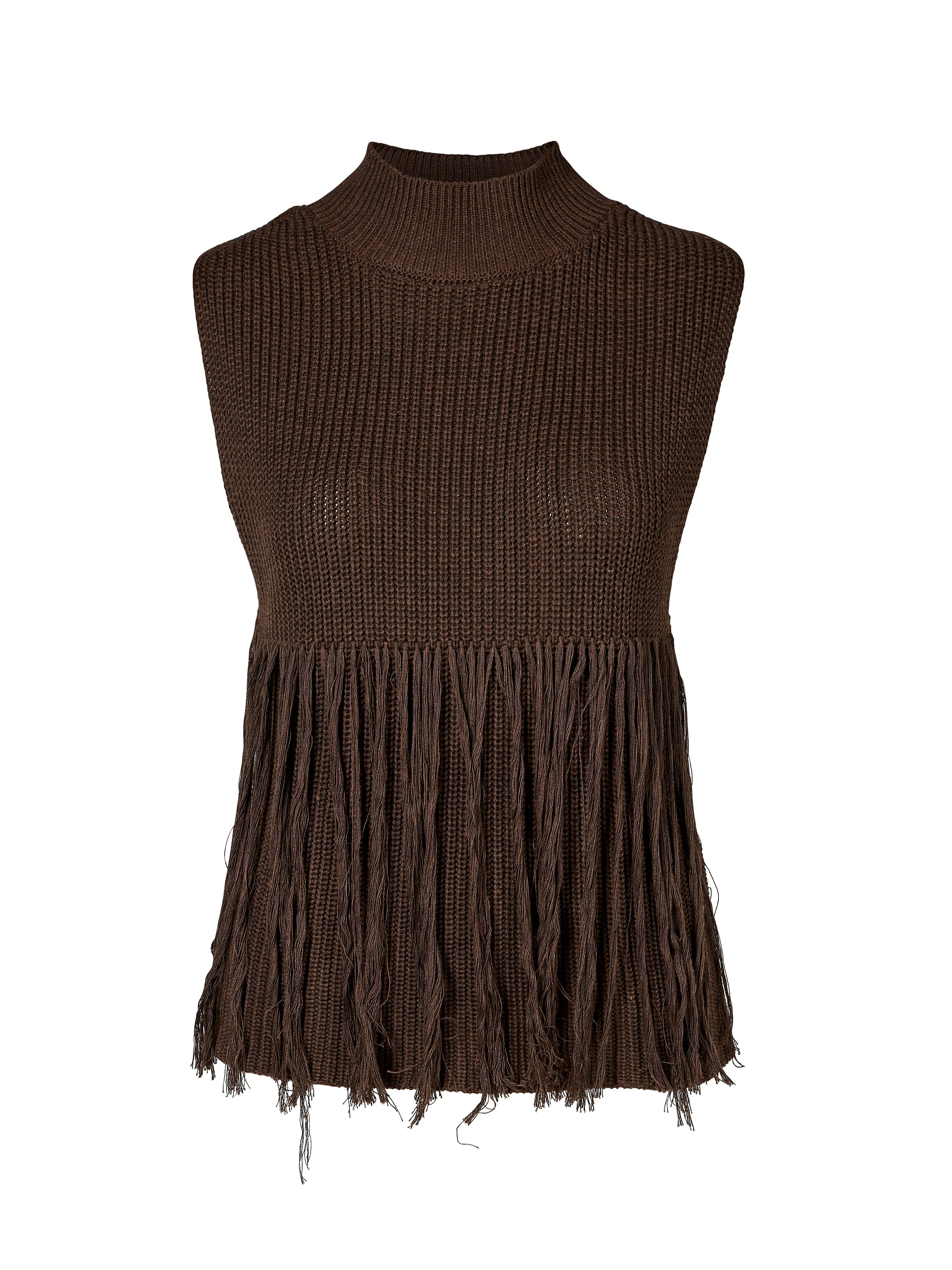 VIRNA knit vest - Dark Brown