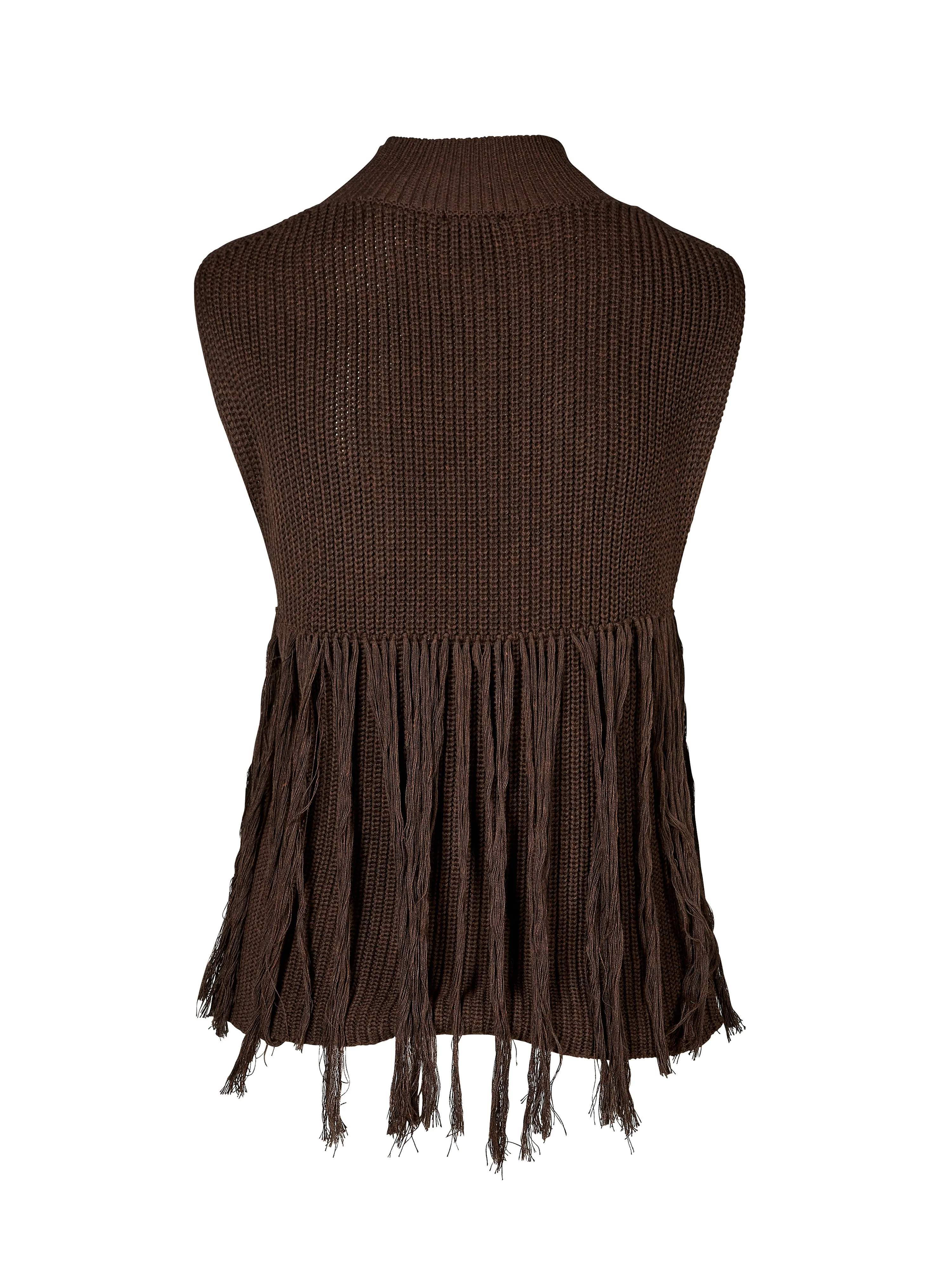 VIRNA knit vest - Dark Brown