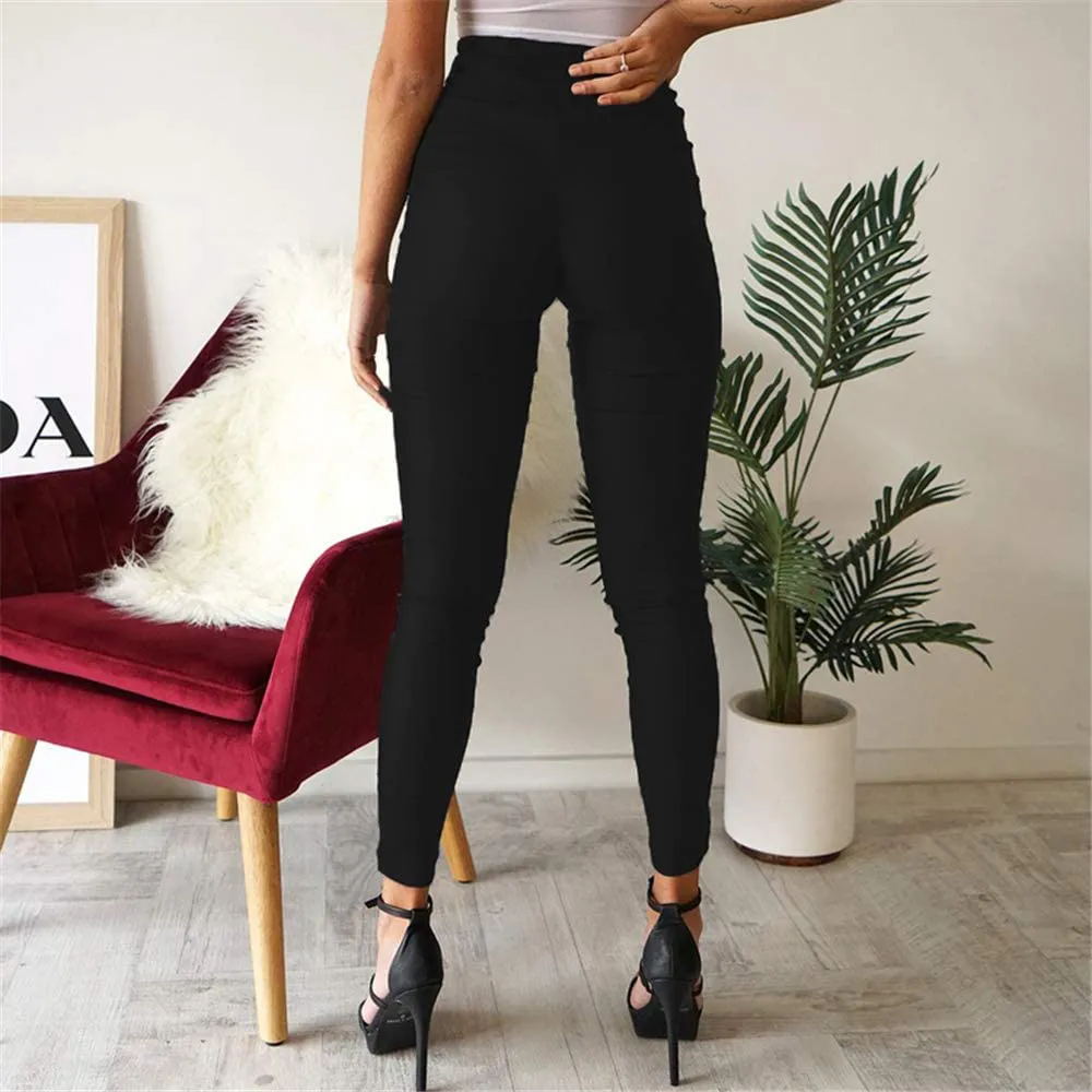 Women's Casual Loose Hip Hop Pants Stylish Chain Baggy Sport Harem Cargo Pants