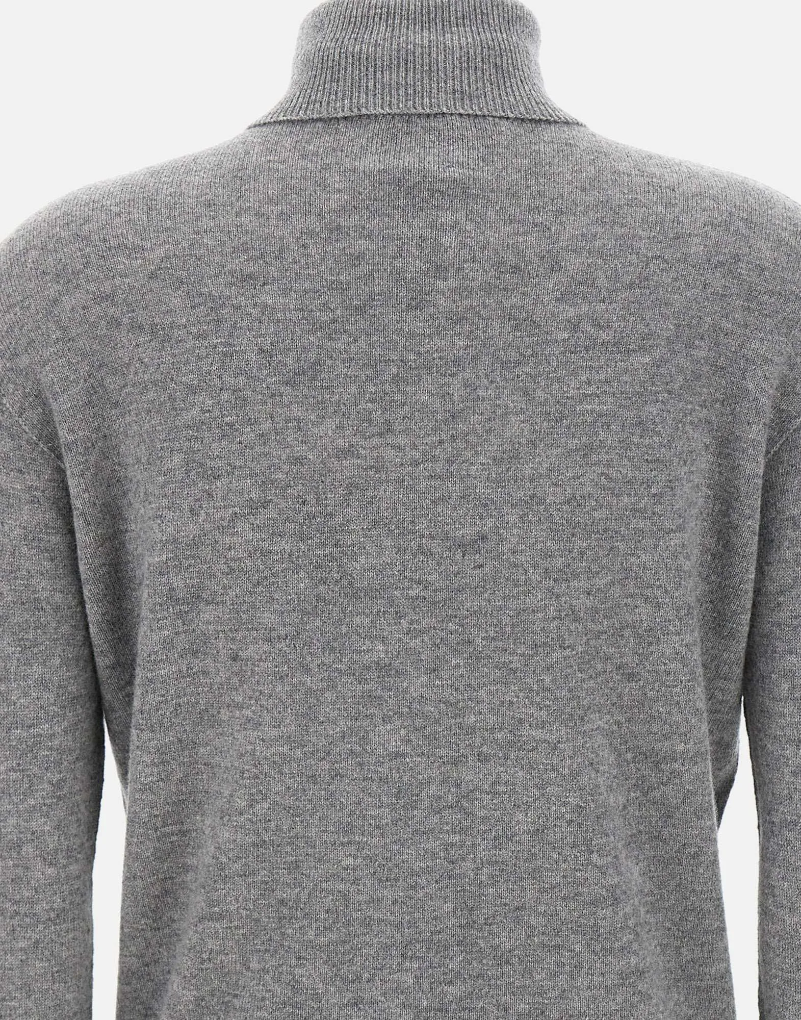 Wool Turtleneck Grey Long Sleeve Sweater